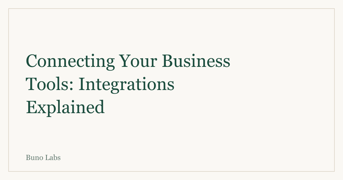 Connecting Your Business Tools: Integrations and Automation Explained