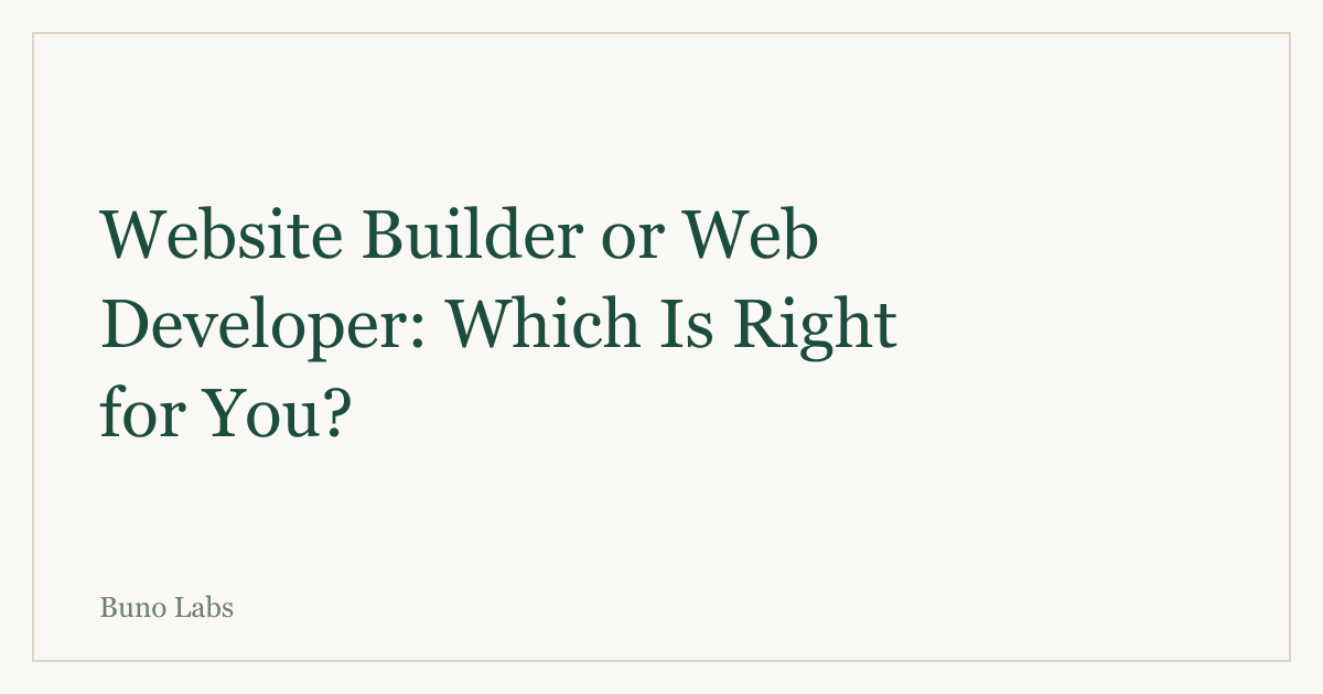 Wix or Squarespace vs Hiring a Developer: Which Is Right for Your Business?